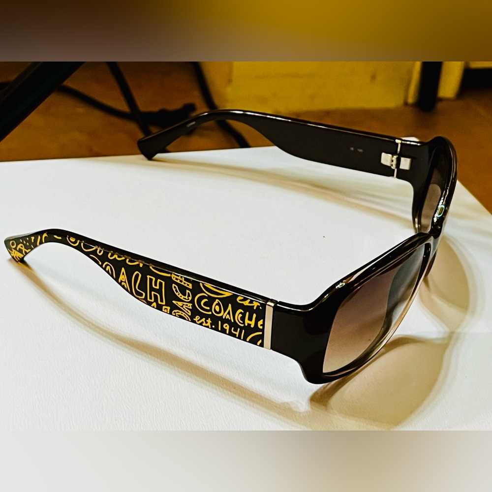 Coach Cocoa Sunglasses with Gold Detail